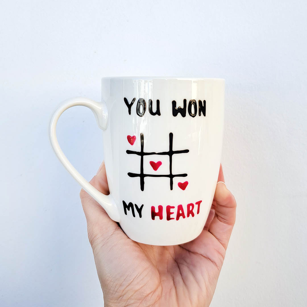 White mug - You won my heart