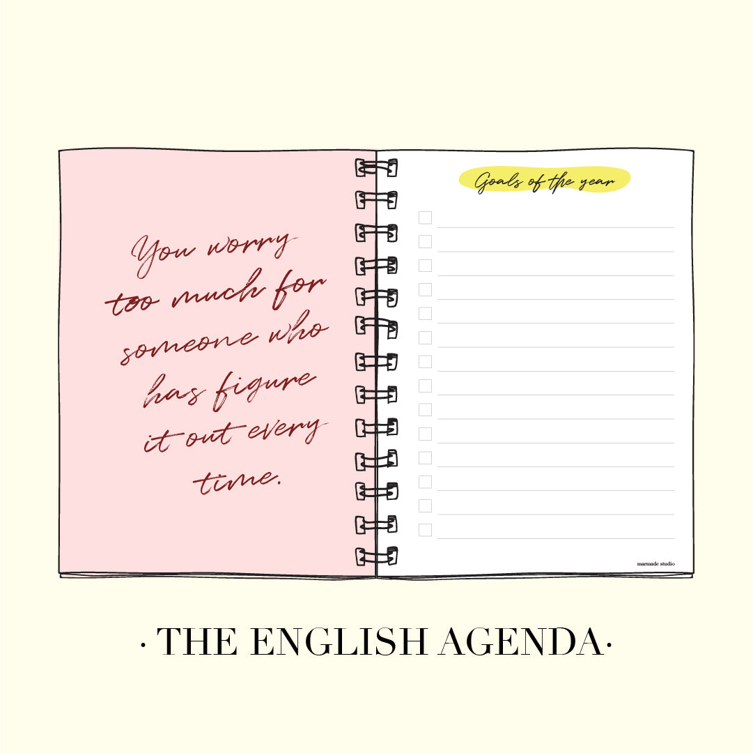 English weekly planner 2027