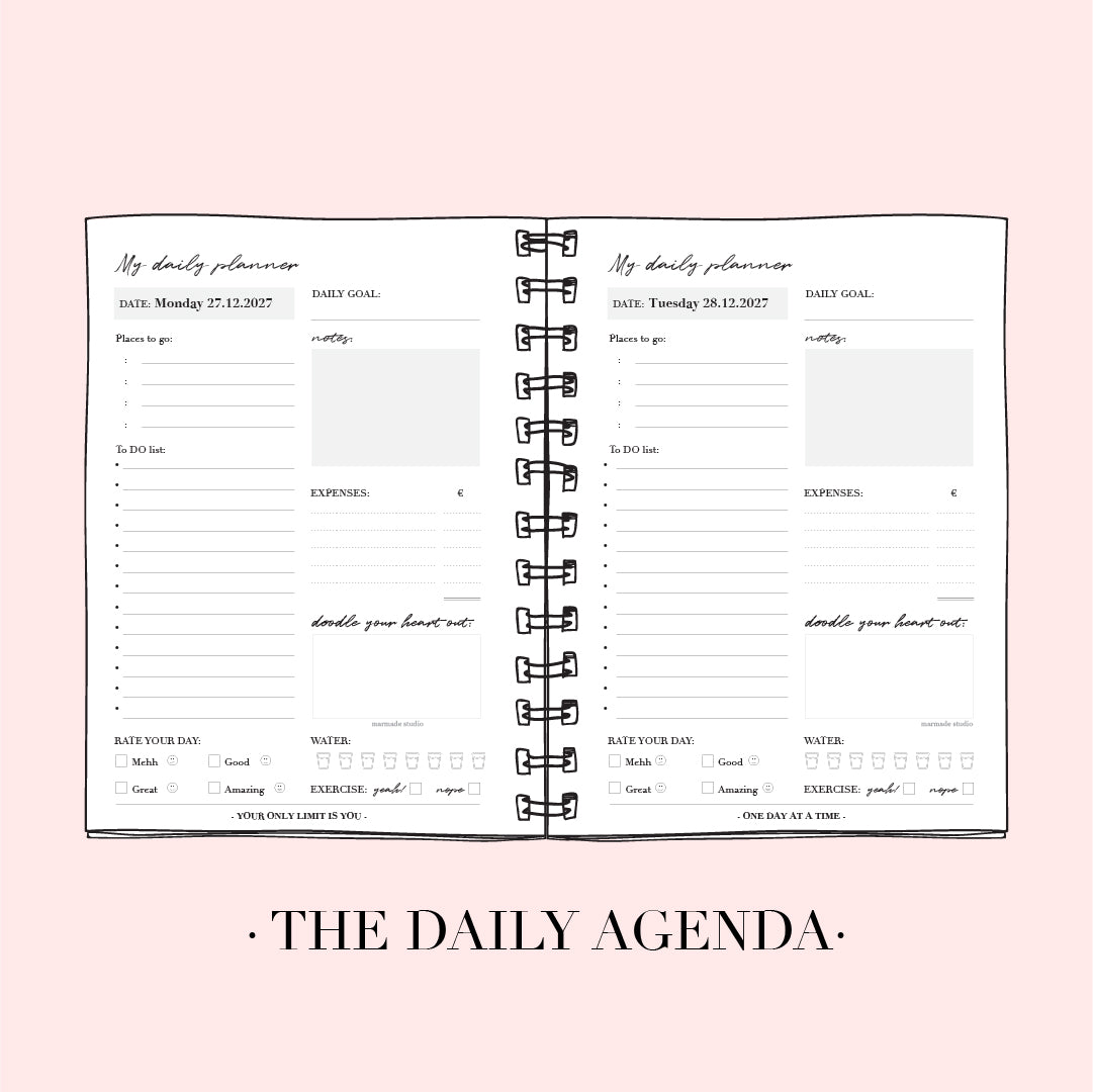 English DAILY planner 2027