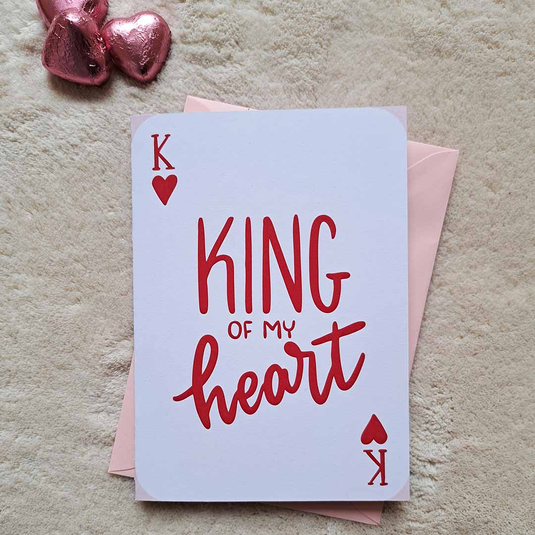 Cute Valentine's Card - King/ Queen of my heart