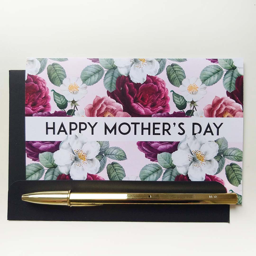 Happy mother's day Card with flowers